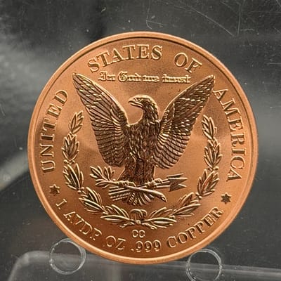 Copper 1 oz Reverse Proof Morgan .999 Fine Copper  - additional view