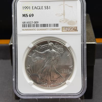 American Silver Eagle 1991 NGC MS69
