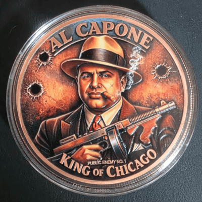 Al Capine King Of Chicago 5 oz .999 Fine Colorized - additional view