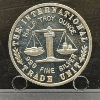 TWO x Vintage 1985 1/2 Oz 999 Silver Norfolk Financial - additional view