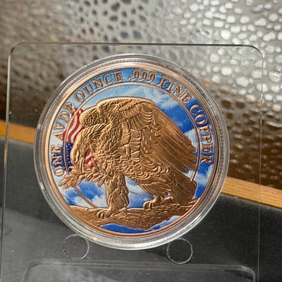 Dont Tread on Me Colorized Copper Round AUC - additional view