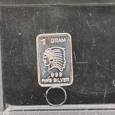 Silver 1 Gram: Indian Head ~ Box A