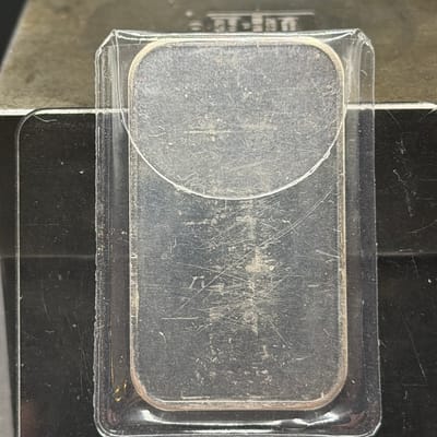JM Johnson Matthey 1oz Bar Blank Back ~ Bx4 - additional view