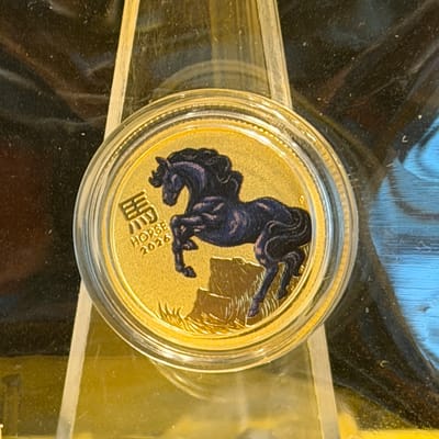 2026 Year of the Horse Gold 1/10oz Colroized
