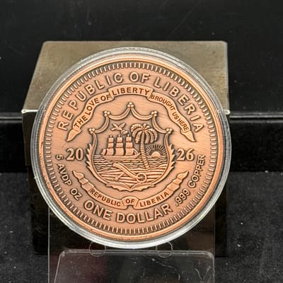 STARBORN WATCHER 5 Oz Copper Coin 1$ Liberia 2026 - additional view