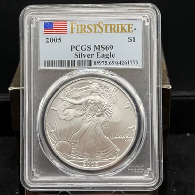 2005 American Silver Eagle 1oz ~ PCGS MS69