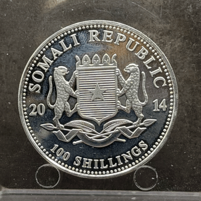 2014 African Elephant 1oz SILVER from tube - additional view