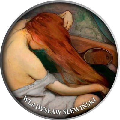 WOMAN COMBING HER HAIR Silver Coin ~ 10g 999