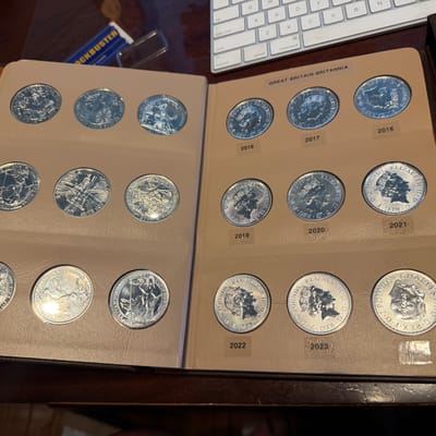 Britannia Set 1988 to 2026 BU Silver ~ Dansco 30oz - additional view