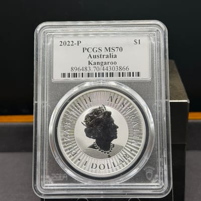 2022 Austalian Kangaroo 1 oz silver PCGS MS70 - additional view