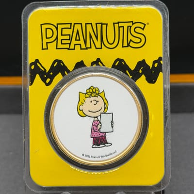 Peanuts® Sally Brown 1 oz Colorized Silver Round