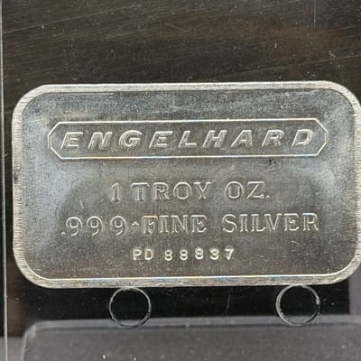Engelhard 1oz Bar ~ Frosted Back ~ PD88837