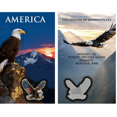 2026 BALD EAGLE COLORIZED 1G SILVER IN CARD