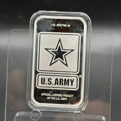 US Army 1oz Bar in Capsule ~ Est 1775