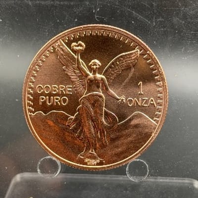 Mexico Cobre Puro 1 Onza / 1oz Copper Coin