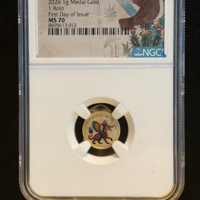 2026 Mexicano 1 Xolo 1g Gold NGC ~ 100 Mintage!