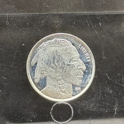 Silver 1/10oz: Buffalo Indian Design HM