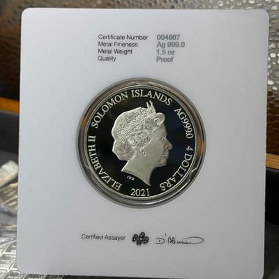 NEW 1.5oz 2021 Pamp Suisse Solomon Isl Silver Liberty - additional view