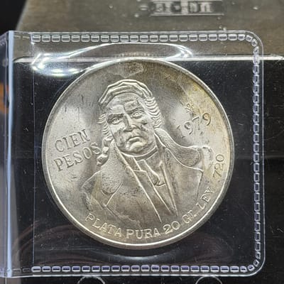 1979 Cien Pesos (0.643oz of silver) Lot A
