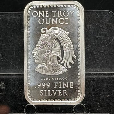 Aztec Silver 1oz Bar 999