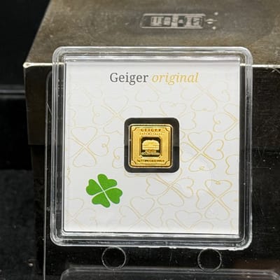 GEIGER GOLD 1G in Assay ~ Good Luck 4 Leaf Clover