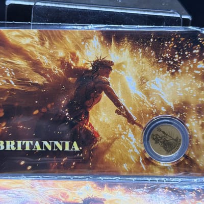 Britannia ~ Gold 1/1000oz in assay card