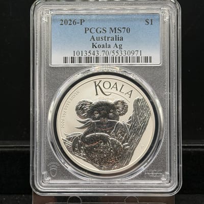 2026 Australia 1 oz Silver Koala PCGS MS-70