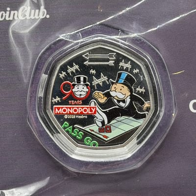 90 Years of Monopoly Pass Go 2025 Silver Plated BU - additional view