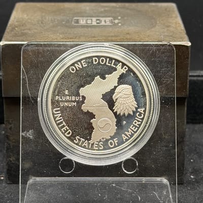 1991 Korea 35th Silver Dollar 0.76 oz Near Melt - additional view