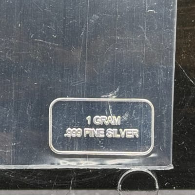 The USA Flag Bar ~ Silver 1g by Pan Silver - additional view