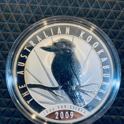 2009 10oz australian kookaburra silver coin