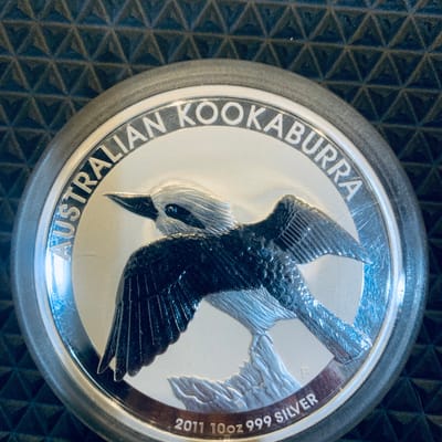 2011 10oz kookaburra silver  BU