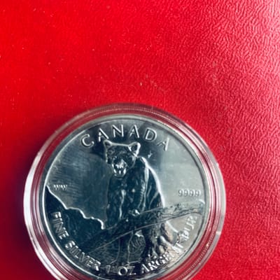 2012 1 oz Silver Canadian Cougar Coin