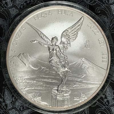 🇲🇽 2022 Mexico 5 oz Libertad Silver Coin