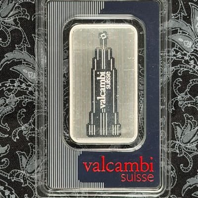 🏙️ 1 oz Valcambi Suisse Skyline Silver Bar