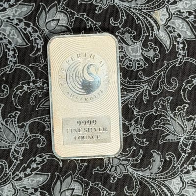 🦘 Perth Mint 1 oz .9999 Fine Silver Kangaroo Bar 