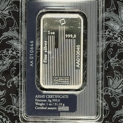 🏙️ 1 oz Valcambi Suisse Skyline Silver Bar - additional view