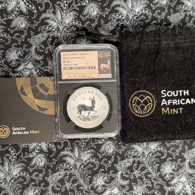 🇿🇦 2017 50th Anniversary Silver Krugerrand 🦌