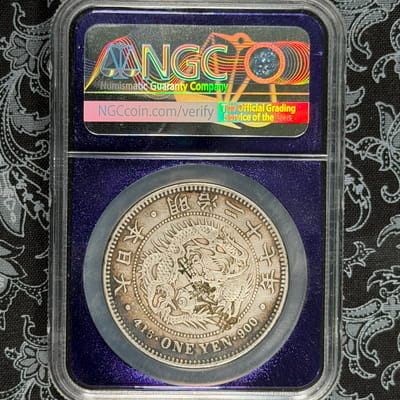 🇯🇵 1894 (M27) Japan 1 Yen — NGC Chopmarked 🪙 - additional view