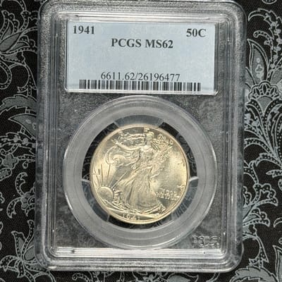 🇺🇸 1941 Walking Liberty Half Dollar — PCGS MS62 