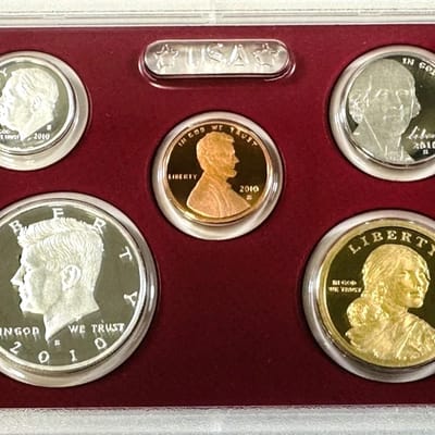 2009 US Mint Silver Proof 18 Coins w/ C Pennies - additional view
