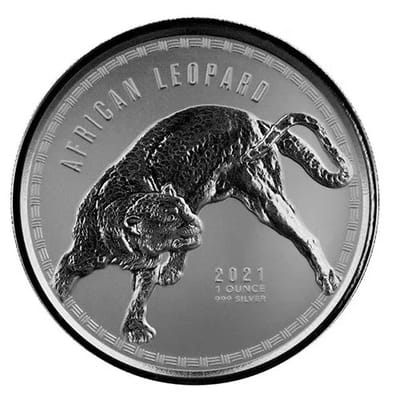 2021 Republic of Ghana African Leopard 1 oz Silver