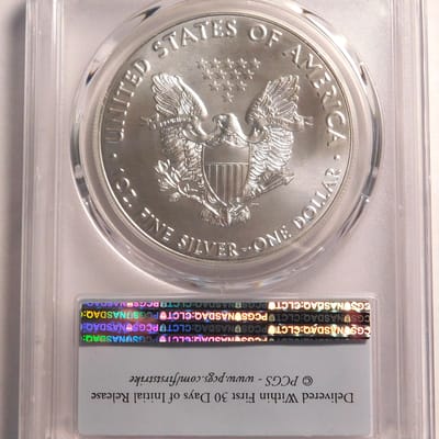 2017 Silver Eagle S$1 PCGS MS70 GEM BU .999 Silver - additional view