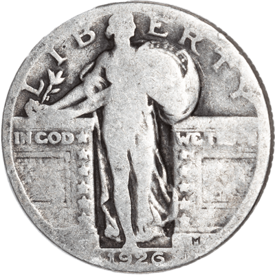 90% Silver Standing Liberty Quarter Readable Dates - additional view