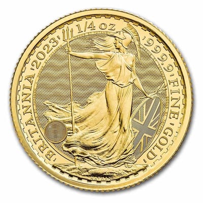 2023 Great Britain 1/4 oz Gold Britannia BU Coin