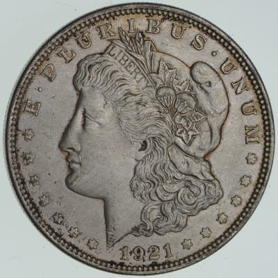 1921 Morgan 90% Silver Dollar .7734 oz. Circulated