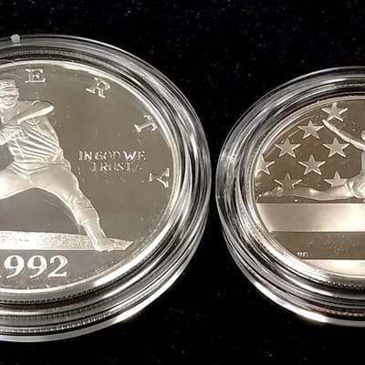 1992 S U.S. Mint Olympic Coins 2-Coin Silver Proof - additional view
