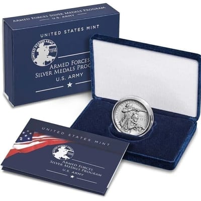 2022 U.S. Army 2.5oz Fine Silver Armed Force Medal