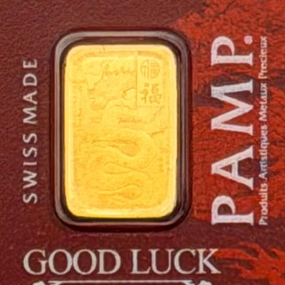 PAMP Dragon 1 Gram Gold Bar Multigram Good Luck