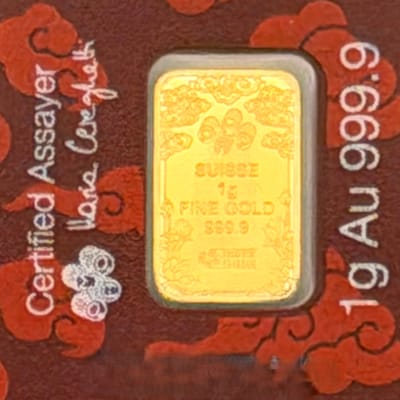 PAMP Dragon 1 Gram Gold Bar Multigram Good Luck - additional view